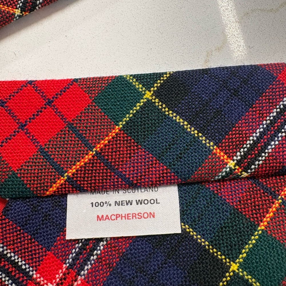Vintage Macpherson Scottish Tie 100% Wool. Made in Scotland
